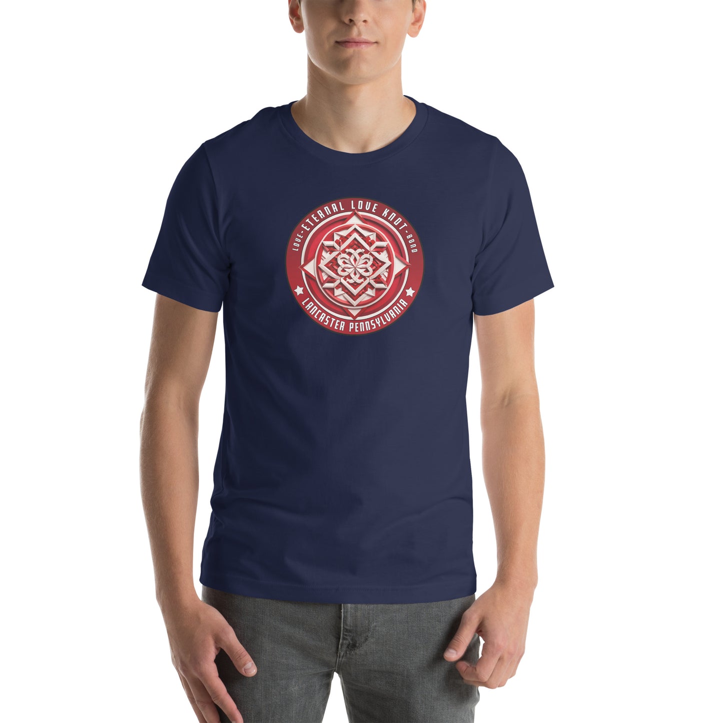 Eternal Love Knot Hex Graphic T-Shirt Navy Adults
