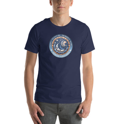 Celestial Guidance Hex Graphic T-Shirt Navy Adults