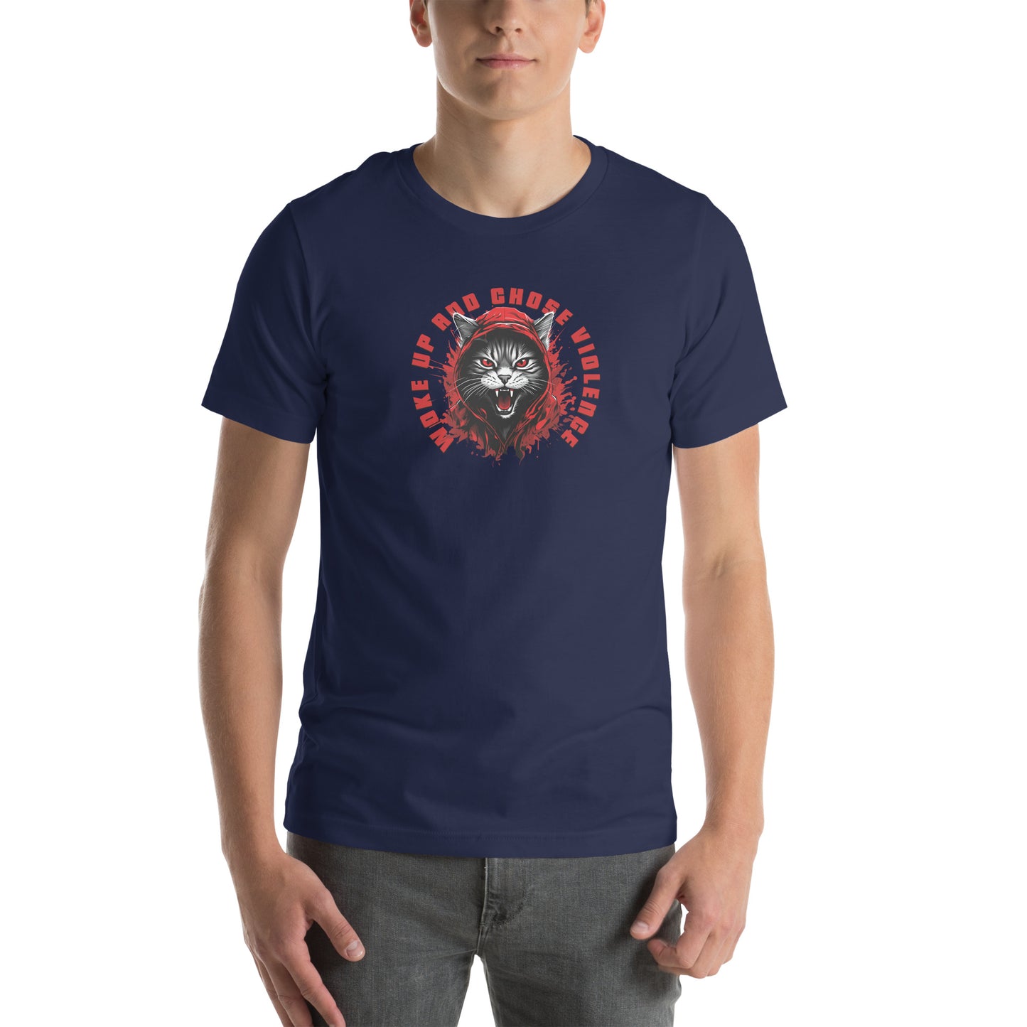 Woke Up and Chose Violence Graphic T-Shirt Navy