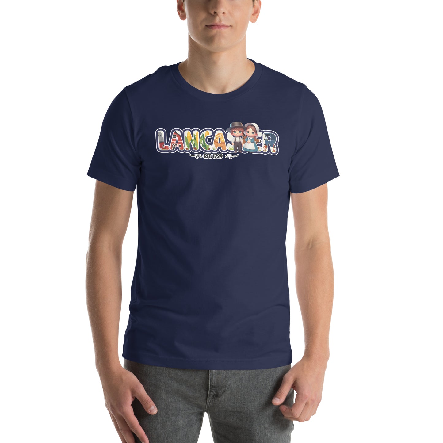 Lancaster Charm Graphic T-Shirt Navy