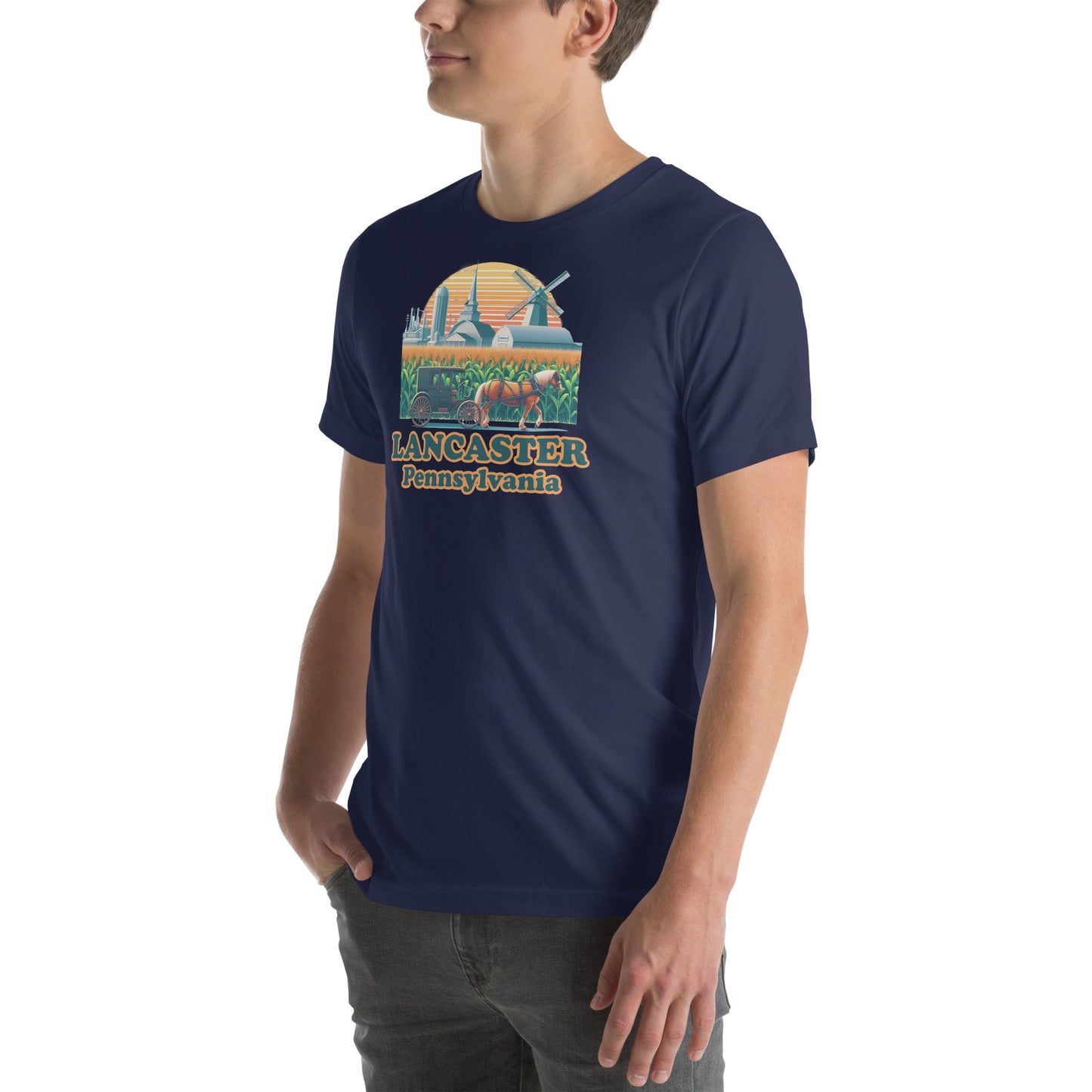 Lancaster Pennsylvania Horse & Buggy Graphic T-Shirt