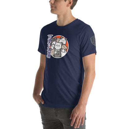 Kawaii Cat Cluster Retro Japanese Graphic Tee
