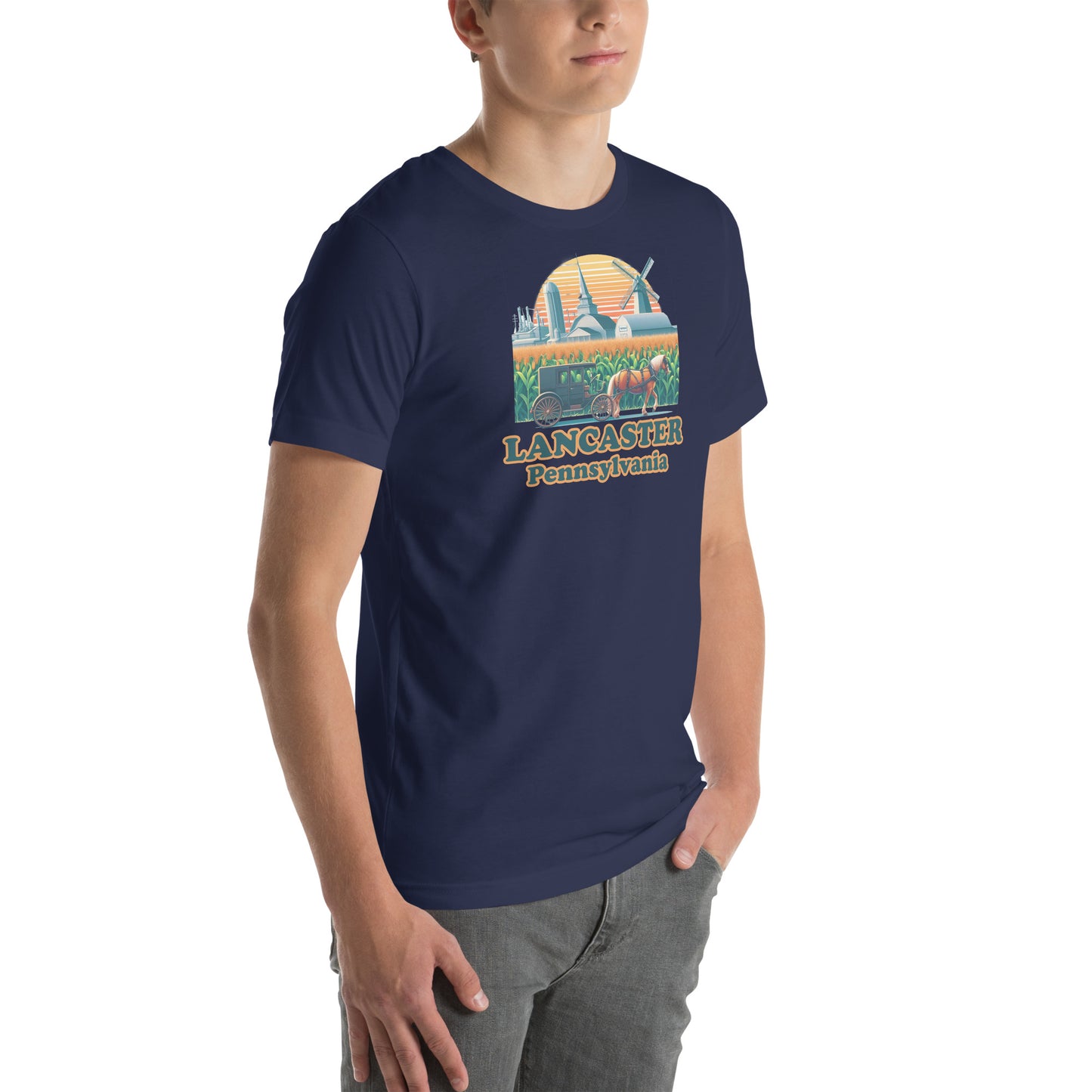 Lancaster Pennsylvania Horse & Buggy Graphic T-Shirt