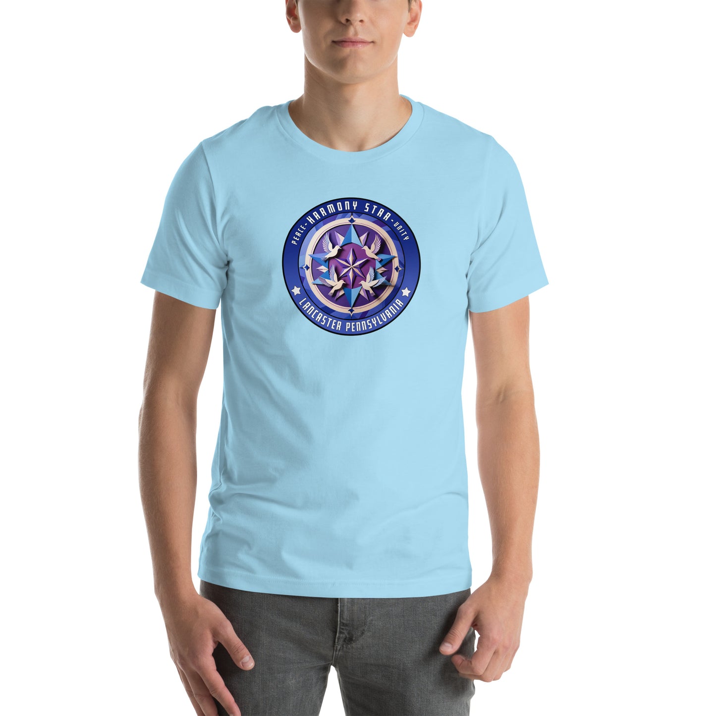 Harmony Star Hex Graphic T-Shirt Ocean Blue Adults