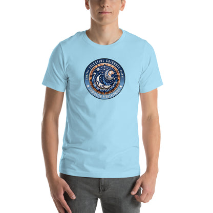 Celestial Guidance Hex Graphic T-Shirt Ocean Blue Adults