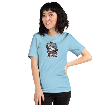 Too Cute Otaku Graphic T-Shirt Ocean Blue Adults