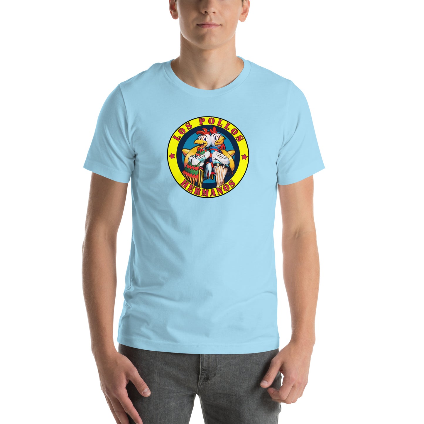Los Pollos Hermanos Graphic T-Shirt Ocean Blue