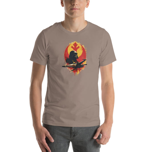 Galactic Ascent Sci-fi Graphic T-Shirt Pebble