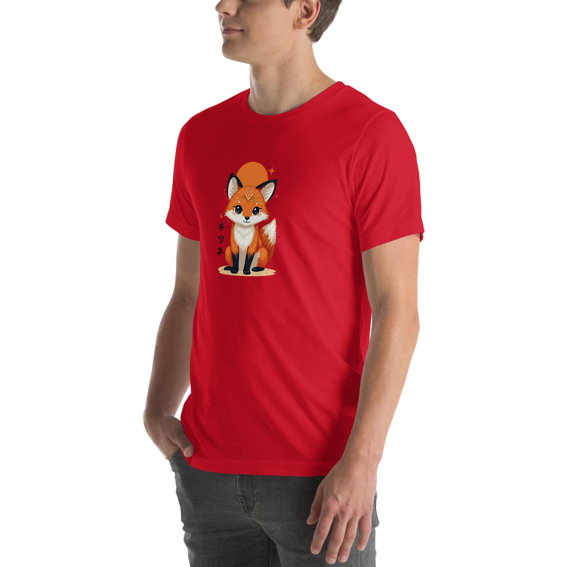 Kitsune Fox Otaku Graphic T-Shirt