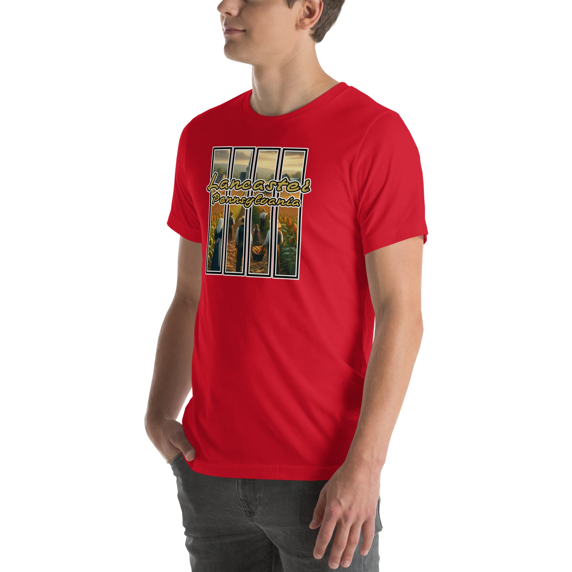 Amish Cornfield Sunset Graphic T-Shirt