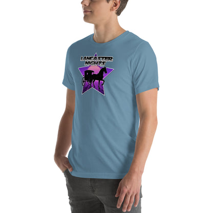 Retro Distressed Neon Lancaster Nights Graphic T-Shirt