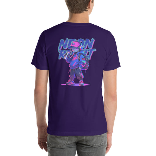 Neon Revolt Techwear Graphic T-Shirt Team Purple