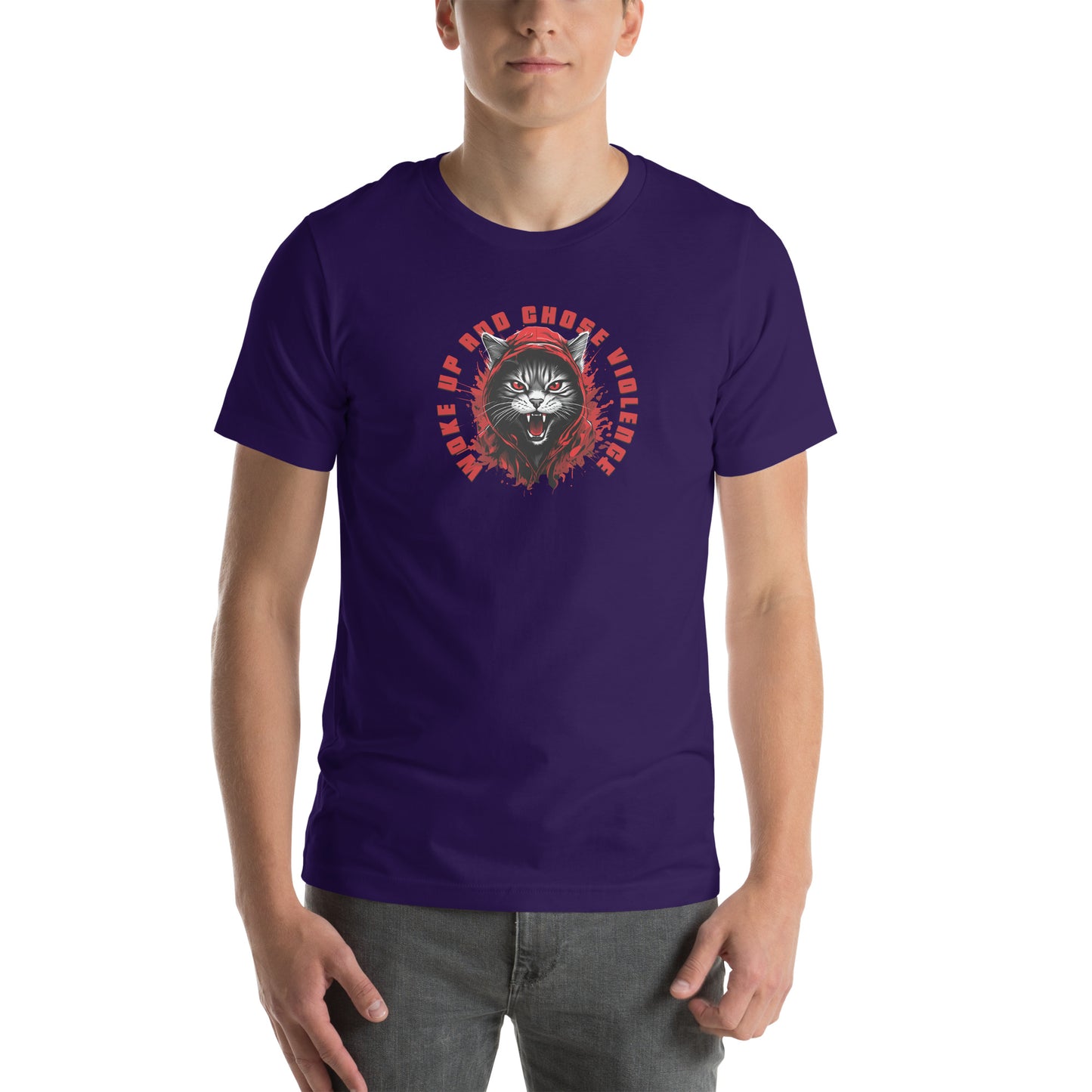 Woke Up and Chose Violence Graphic T-Shirt Team Purple