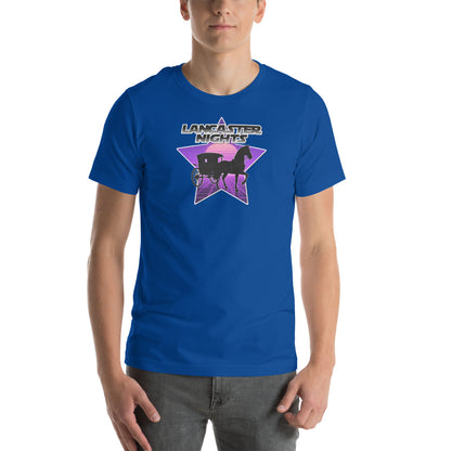 Retro Distressed Neon Lancaster Nights Graphic T-Shirt True Royal