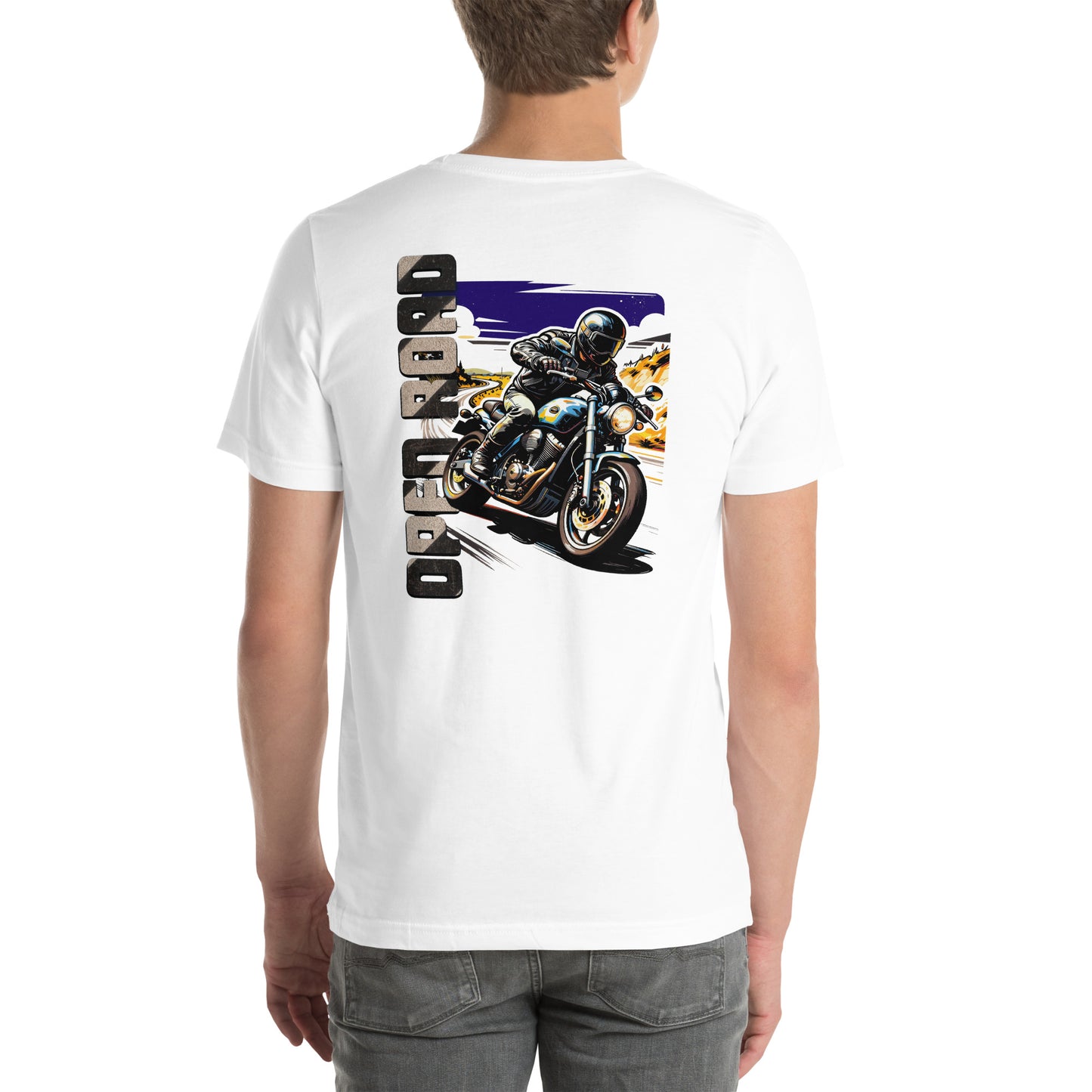 Open Road Motorcycle Graphic T-Shirt White