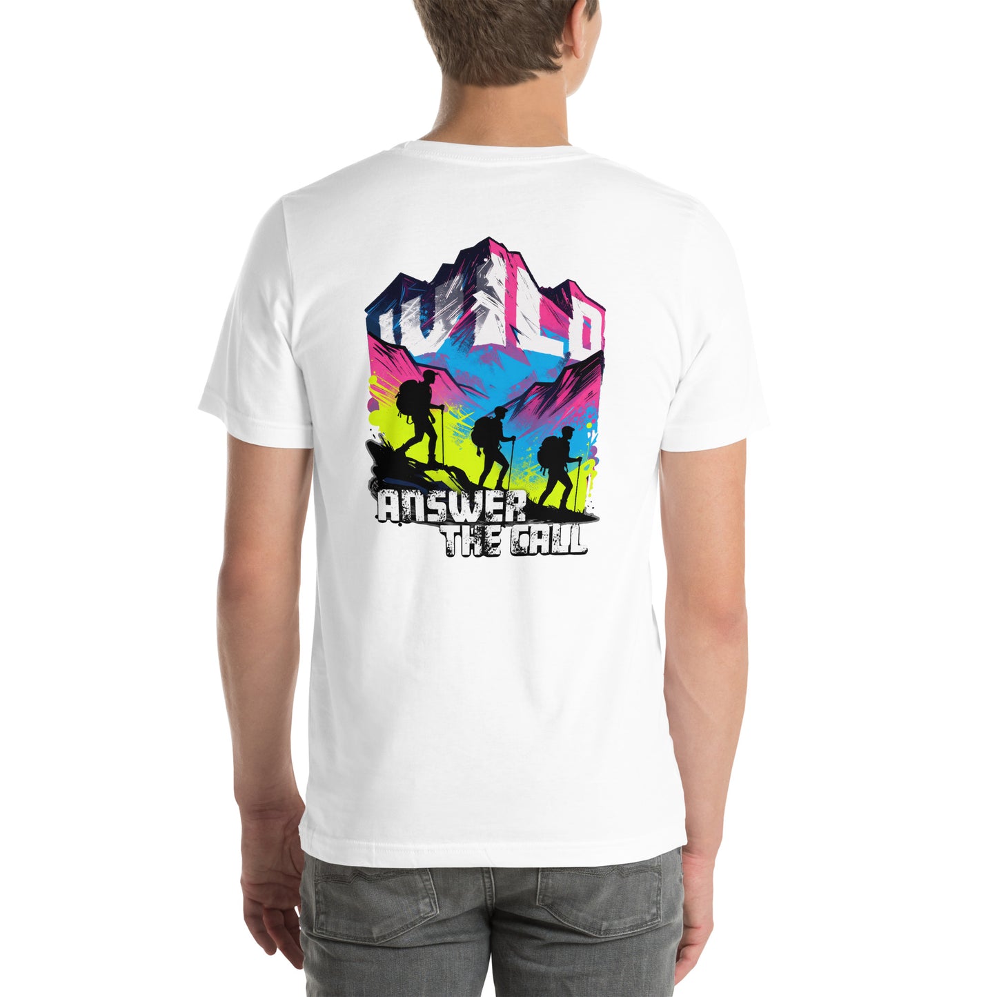 Answer the Call Hiking Graphic T-Shirt White