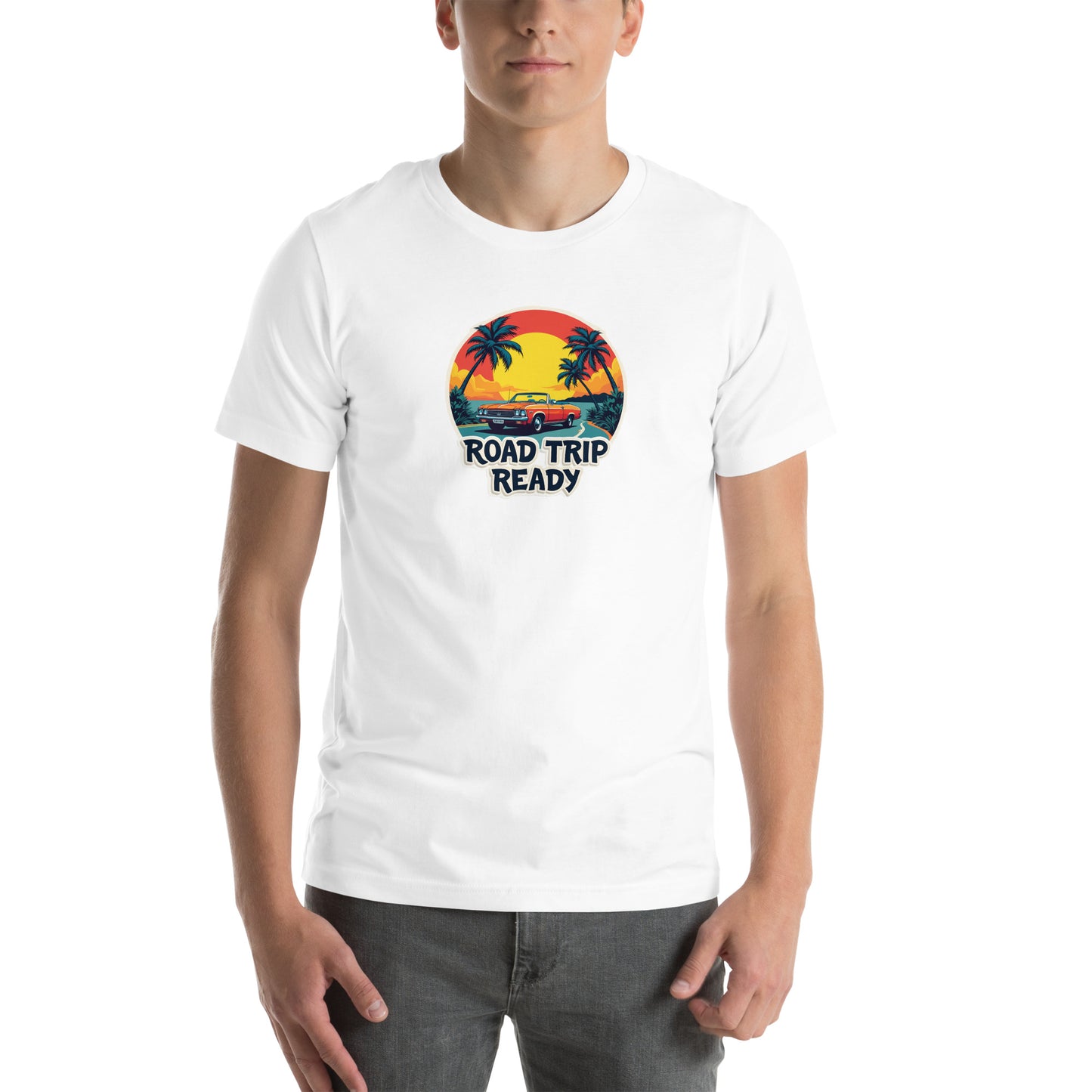 Chrome Dreams Road Trip Retro Graphic T-Shirt White Adults