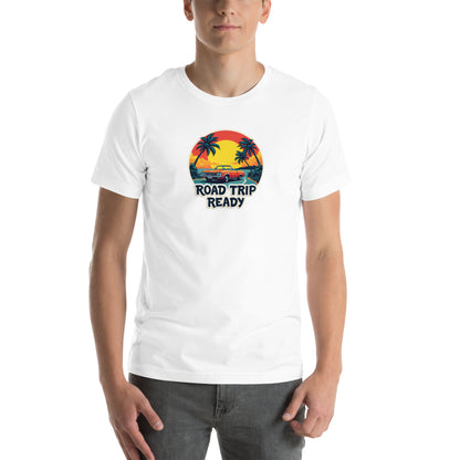 Chrome Dreams Road Trip Retro Graphic T-Shirt White Adults