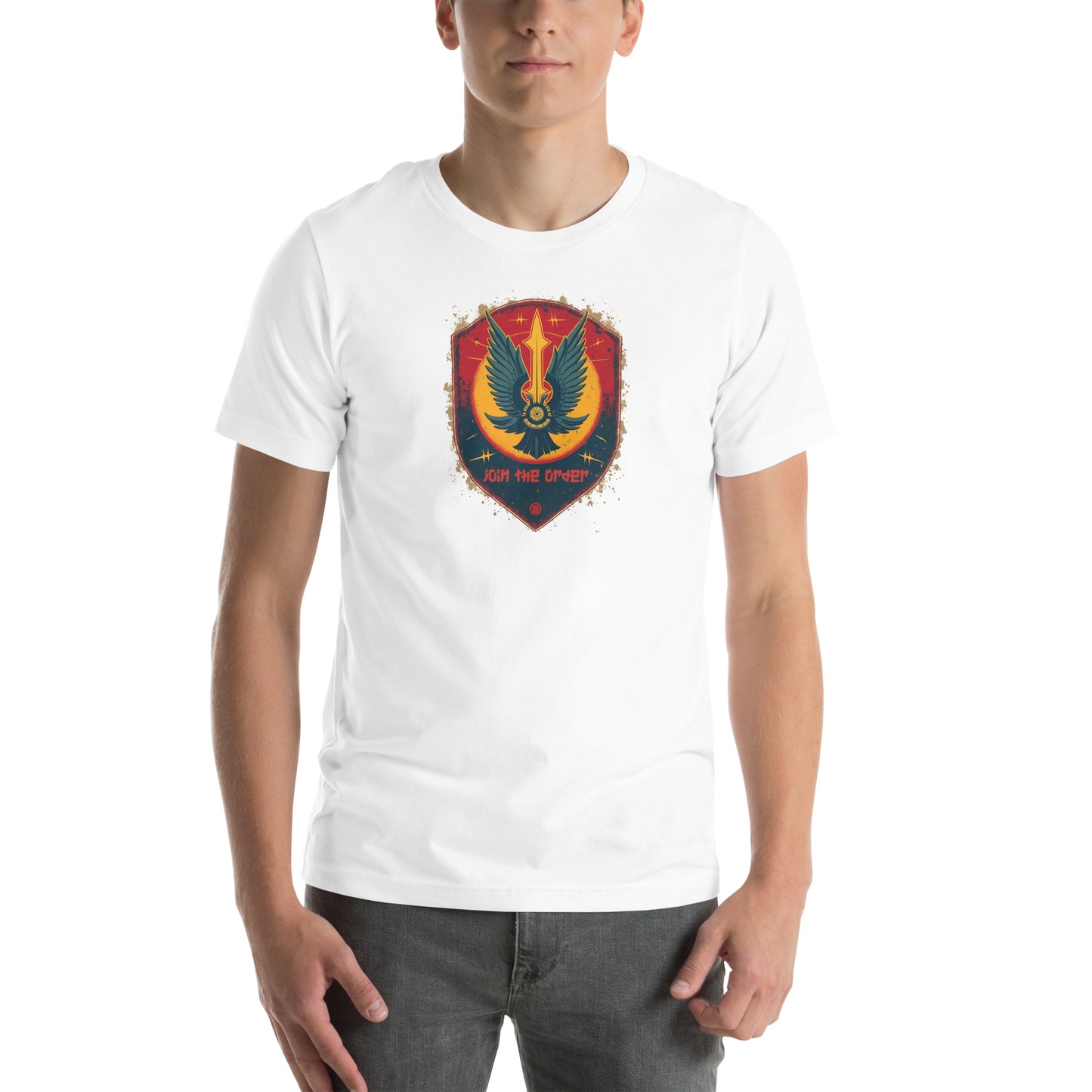 Join the Galactic Order Sci-Fi Graphic T-Shirt White Adults