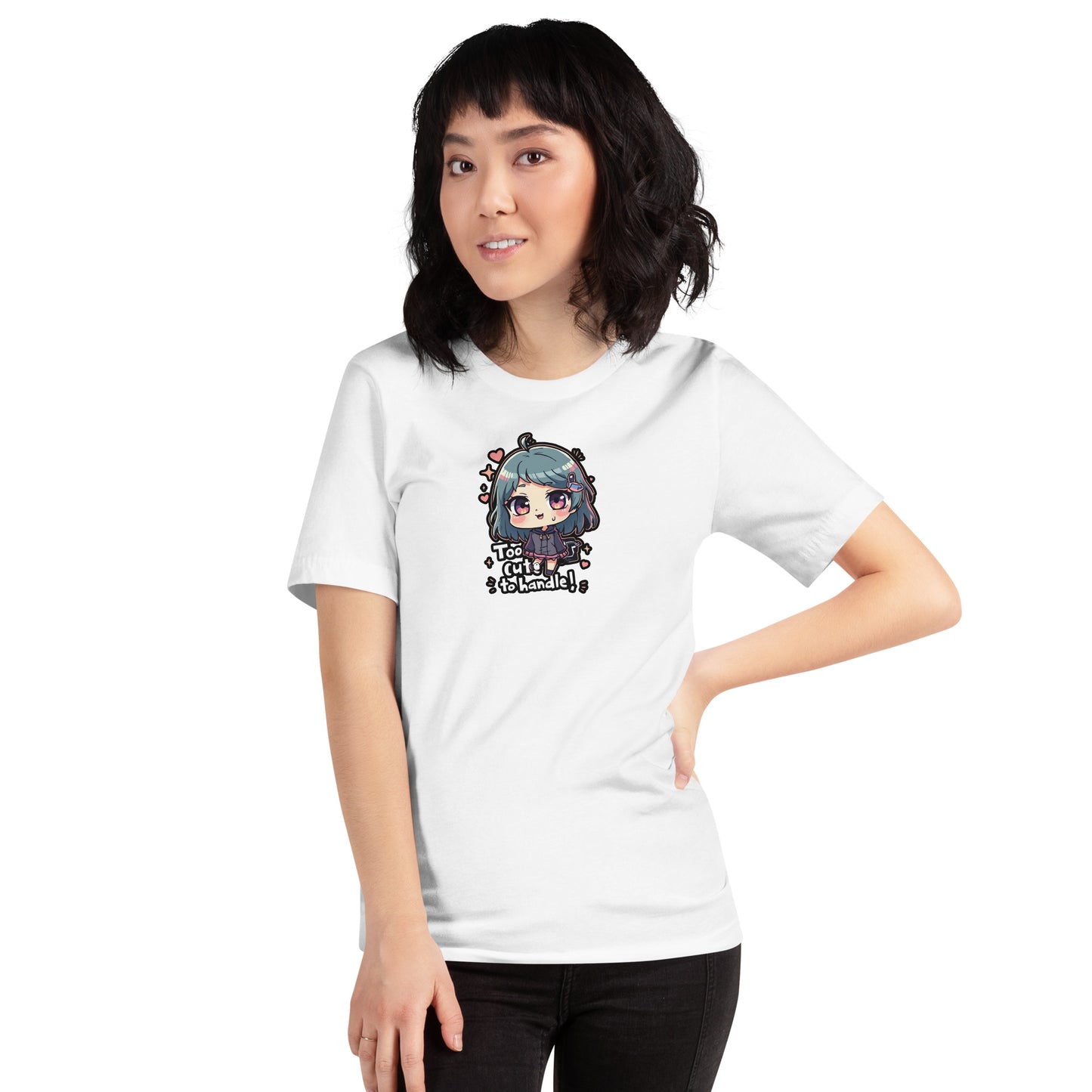 Too Cute Otaku Graphic T-Shirt White Adults