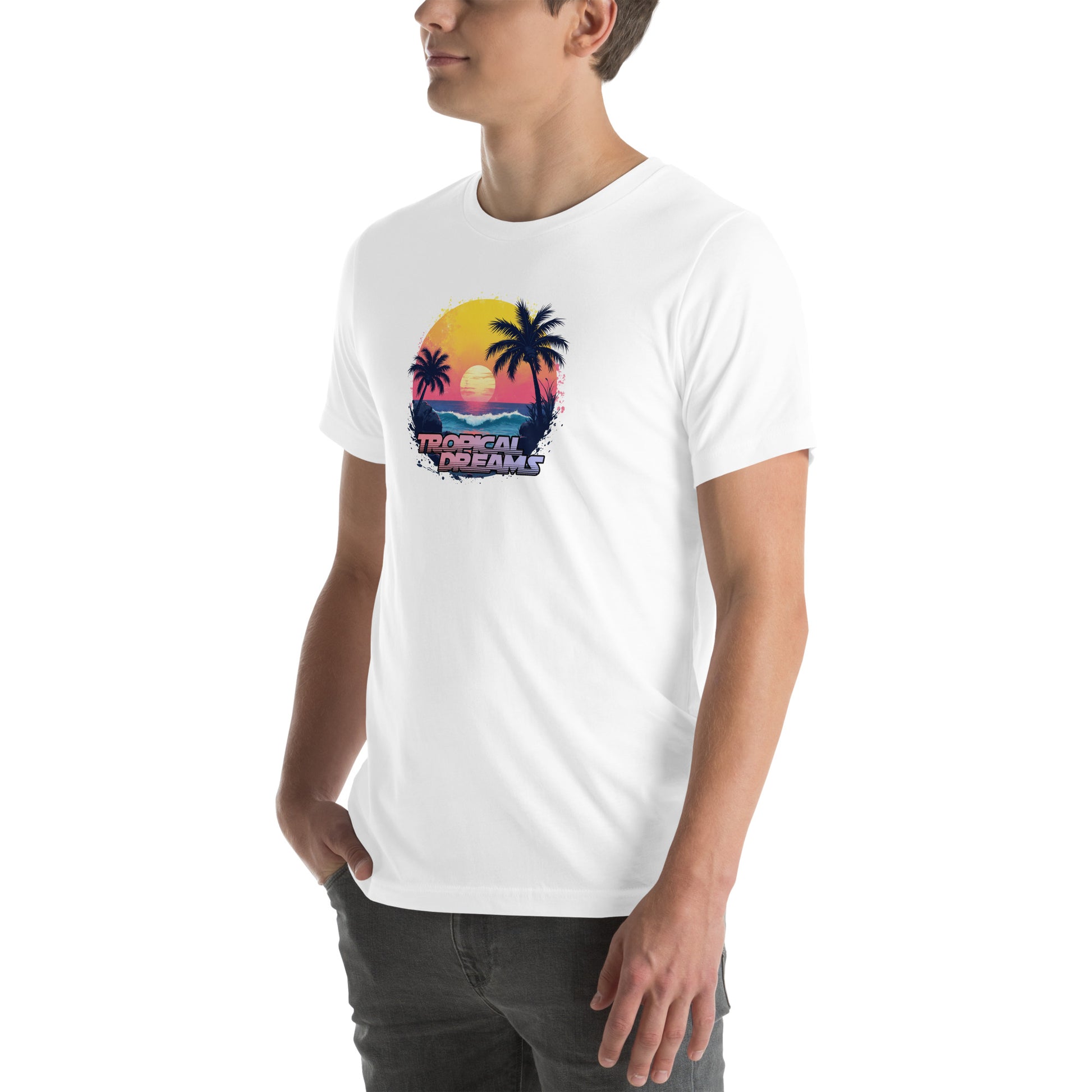Tropical Dreams Retro Graphic T-Shirt