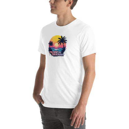 Tropical Dreams Retro Graphic T-Shirt