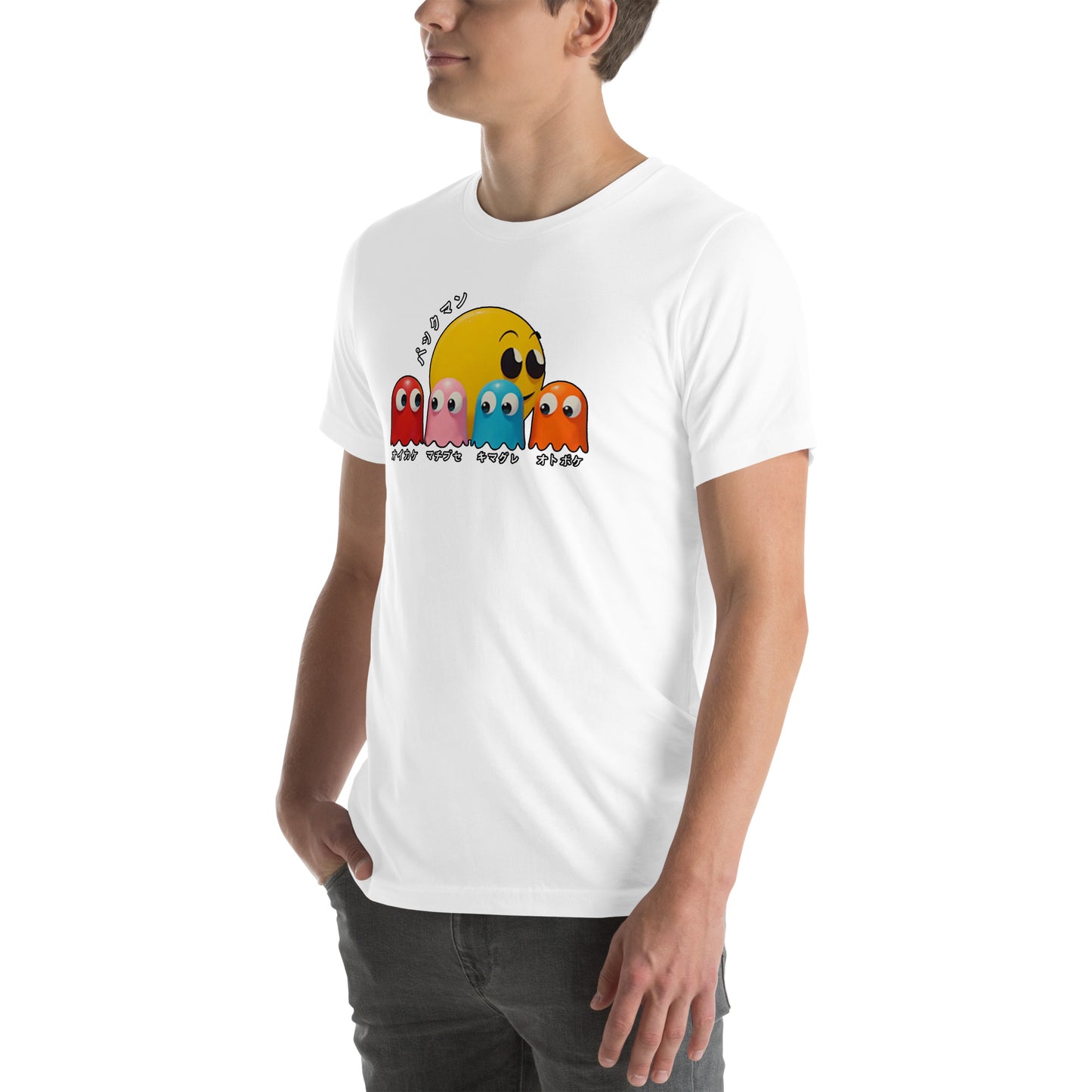 Retro Arcade Ghost Otaku Streetwear Graphic T-Shirt