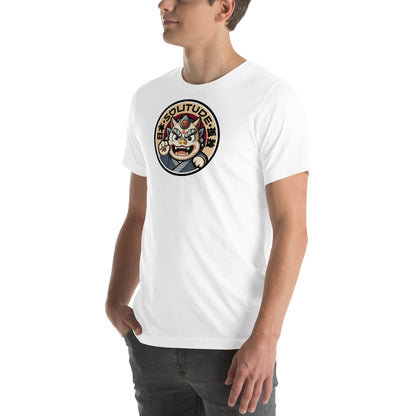 Solitude Retro Distressed Japanese Oni Graphic T-Shirt