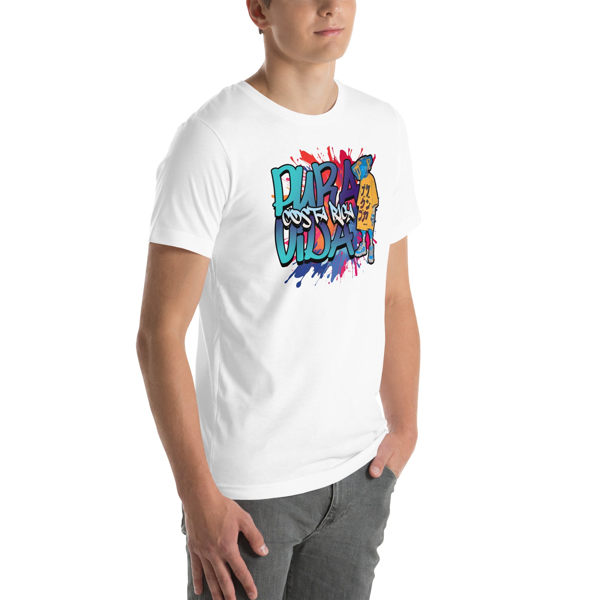 Pura Vida Street Graffiti Graphic T-Shirt