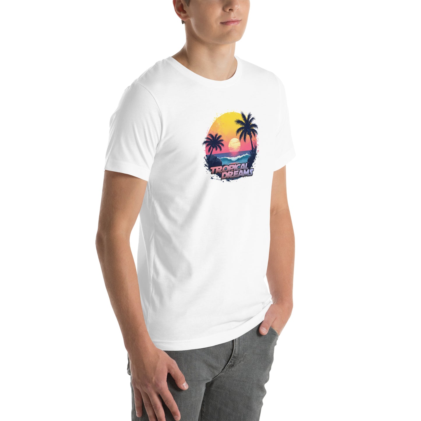 Tropical Dreams Retro Graphic T-Shirt