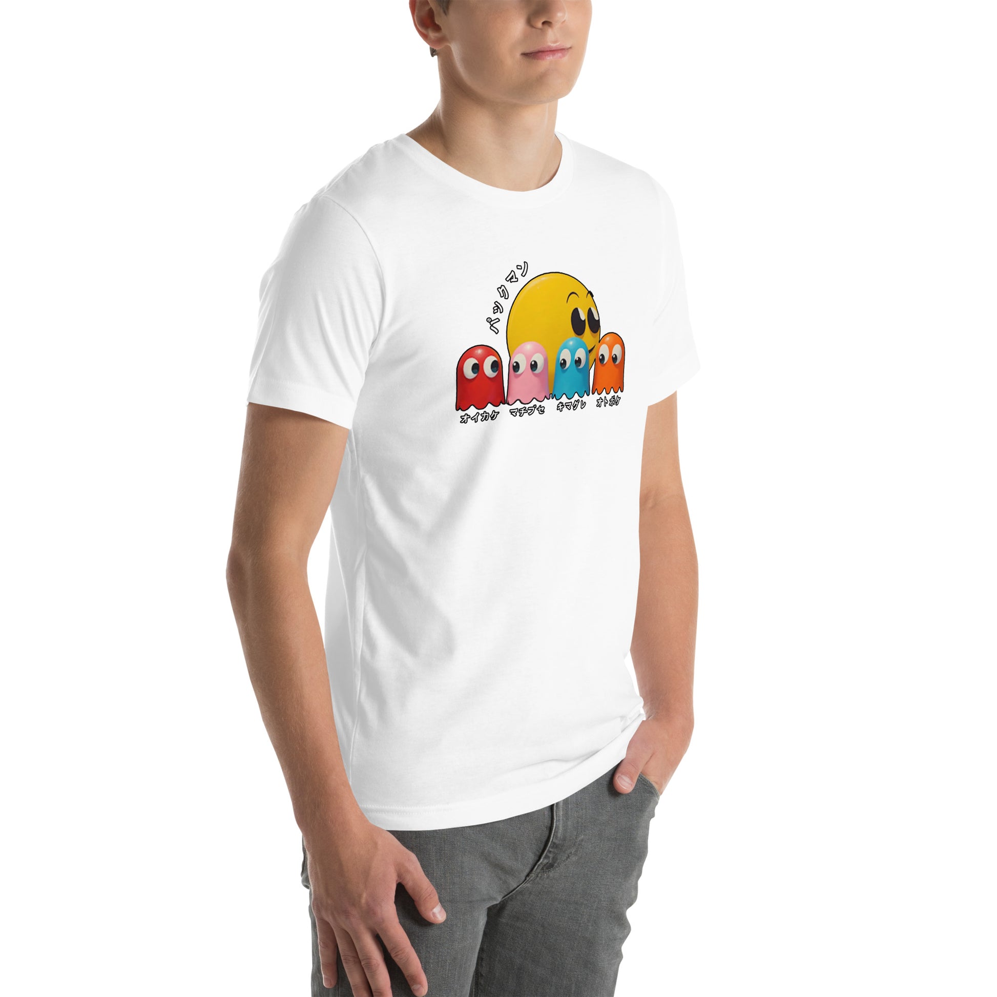 Retro Arcade Ghost Otaku Streetwear Graphic T-Shirt