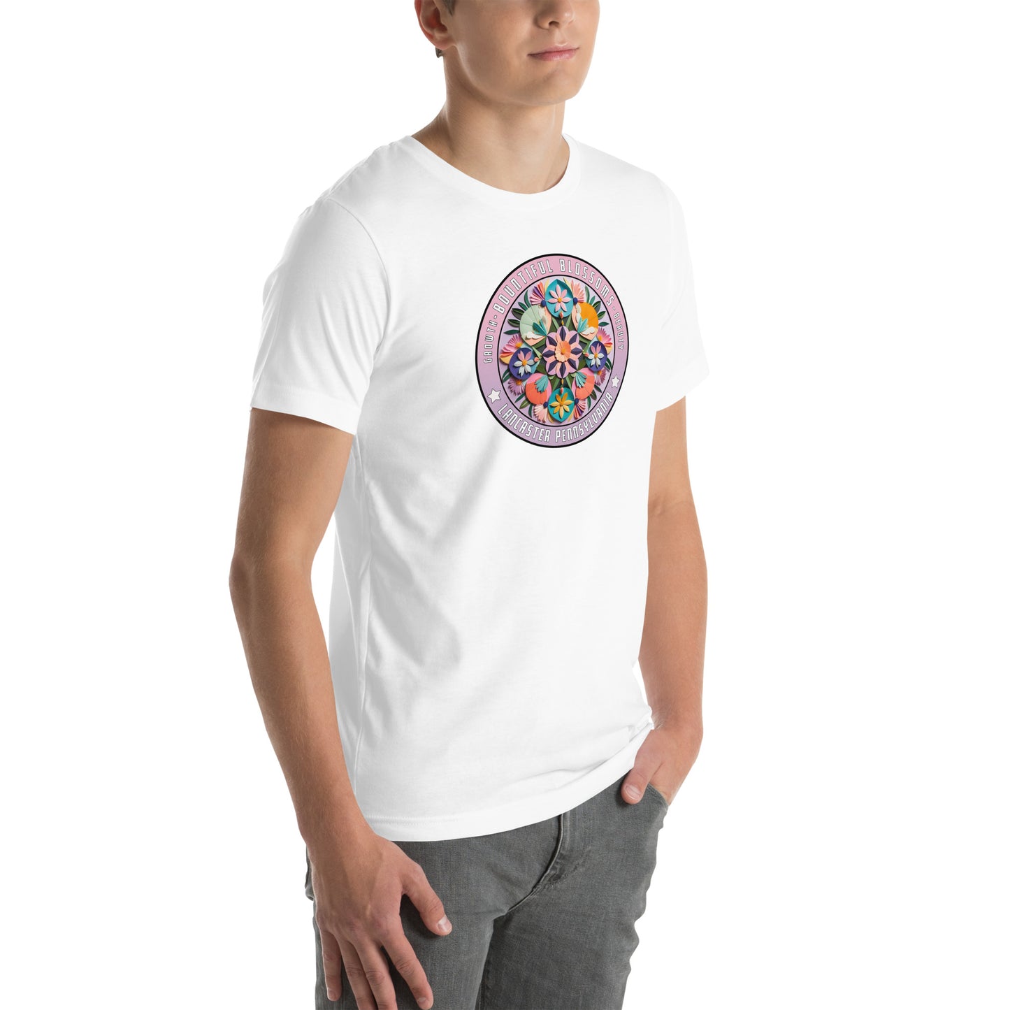 Bountiful Blossoms Hex Graphic T-Shirt