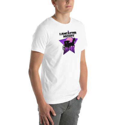 Retro Distressed Neon Lancaster Nights Graphic T-Shirt