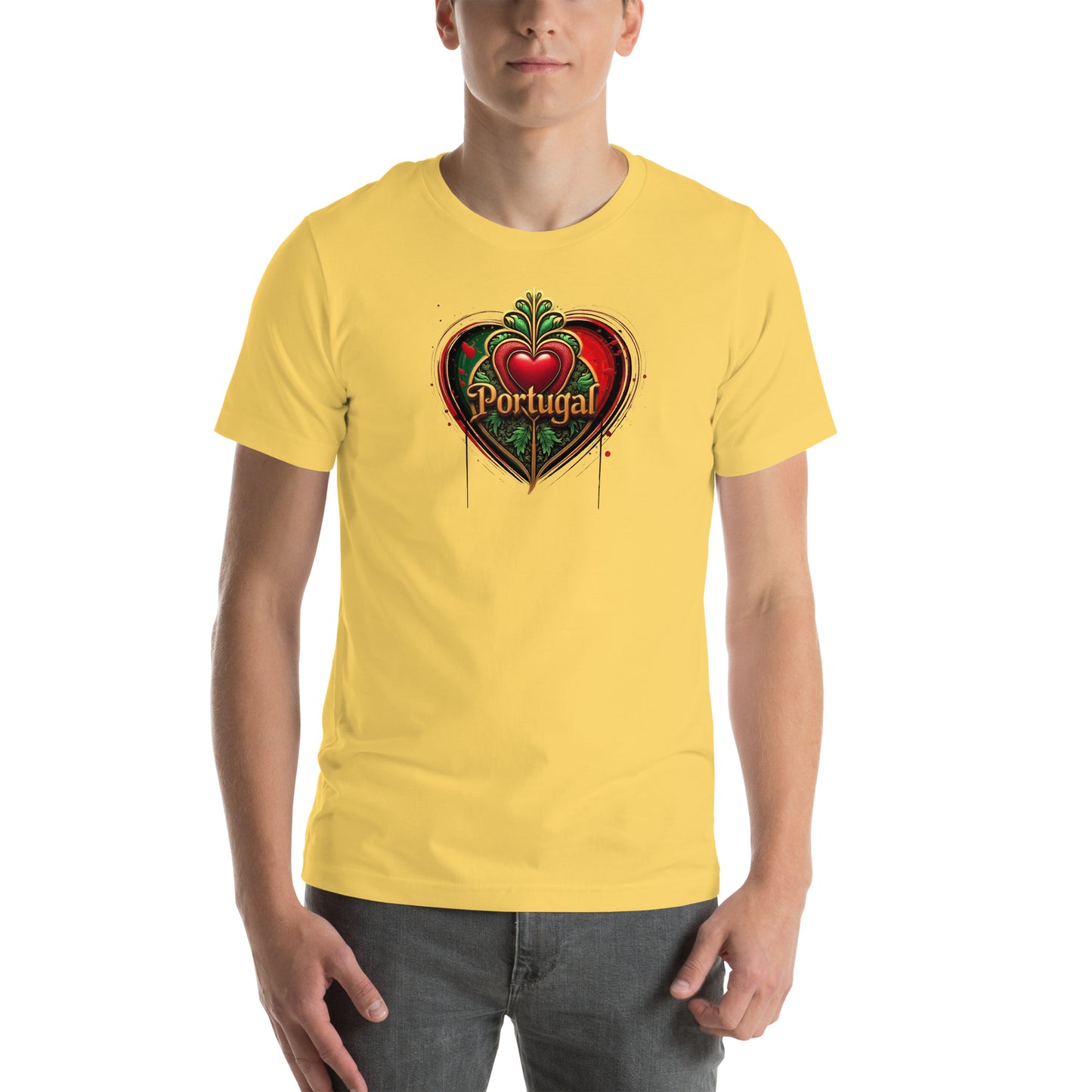 Portuguese Heart of Viana Graphic T-Shirt Yellow
